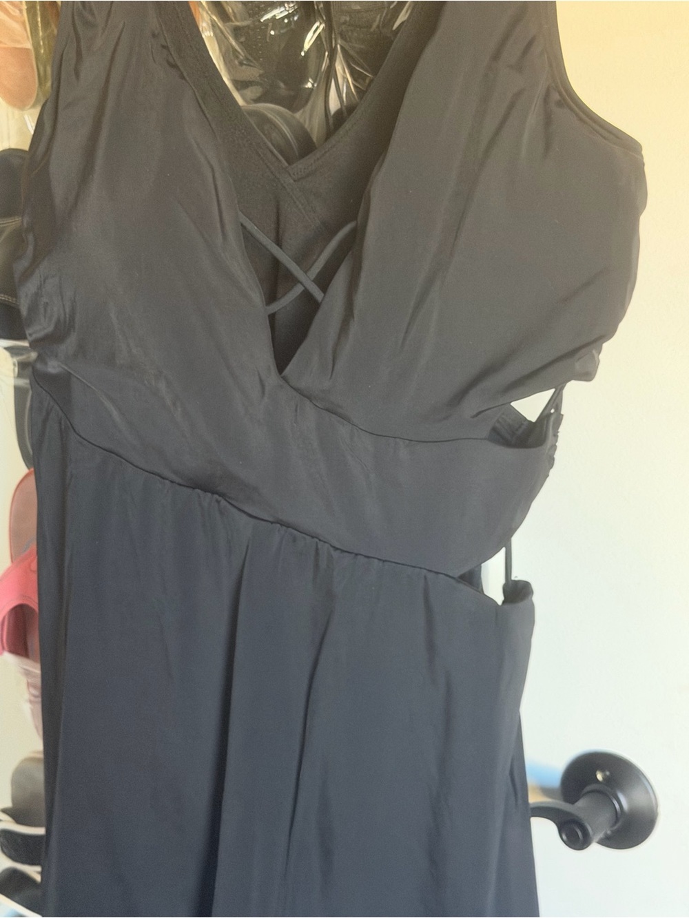 Black V-Neck Bathing Suit